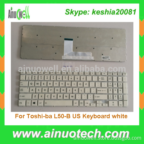 US Laptop Keyboard For Toshiba L50-B L50D-B L55DT-B S50-B US Laptop Keyboard replacement white black UK SP FR IT AR RU GR GR